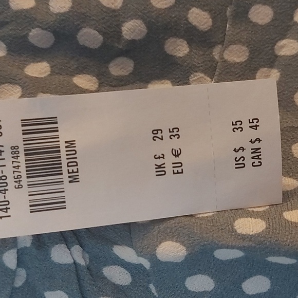 NWT Abercrombie and Fitch Polka Dot Cropped Tank Smocked Back Rouched Front - Picture 6 of 7